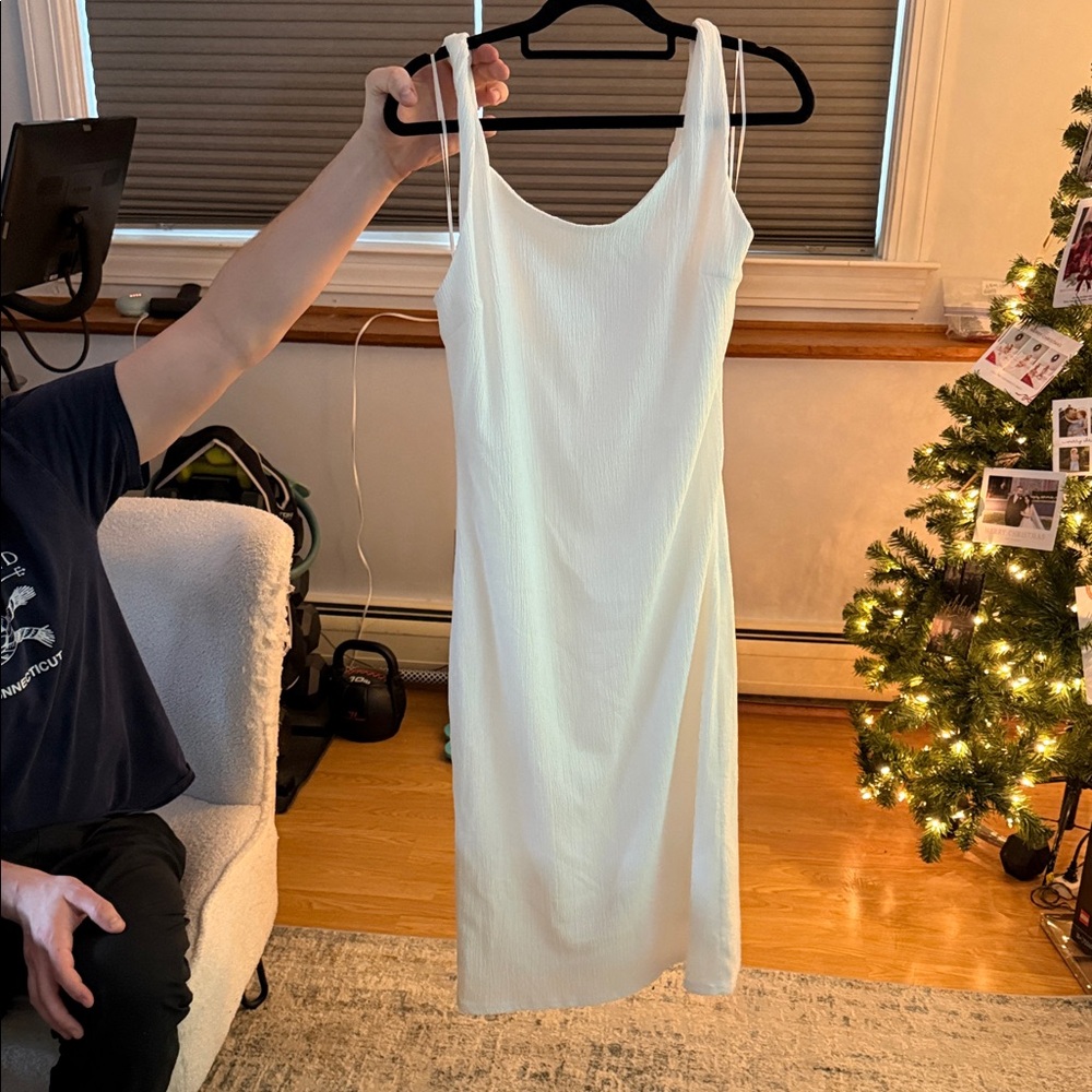 Elegant White Midi Dress